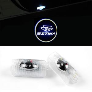 AA HUAYE 2個LEDロゴ投影 カーテシランプ トヨタエスティマ 車用 For estima white