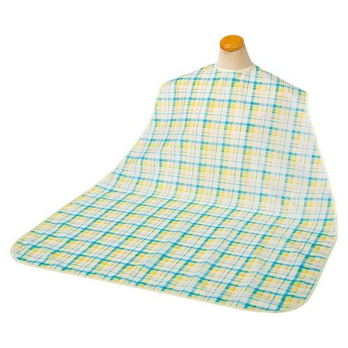 ハビナース　車いす・食卓いす用こぼさない食事エプロン / 1030133　チェック柄