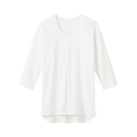 7分袖クリップシャツ　紳士用 / HWC118　ホワイ