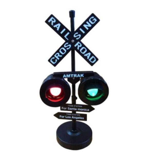 アメリカの信号機を小さくデザインした信号機のオブジェ Rail Road Sign(レイルロードサイ...