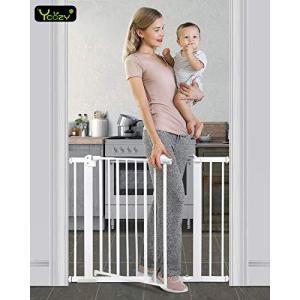 Ycozy BabySafe ベビーゲート ペットゲート 安全ゲート子供/犬/猫 赤ちゃんゲート 階段 ベビーフェンス 柵 高さ77cm 取付幅65-74cm