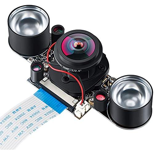 Makerfocus Raspberry Pi カメラ ナイトビジョンカメラ 調整可能 フォーカス ...