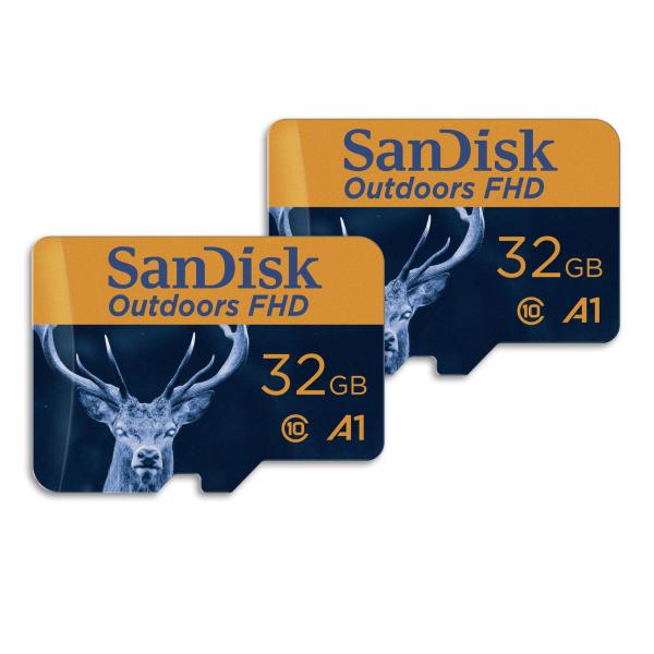 SanDisk (サンディスク) 32GB 2パック アウトドア FHD microSDHC UHS...