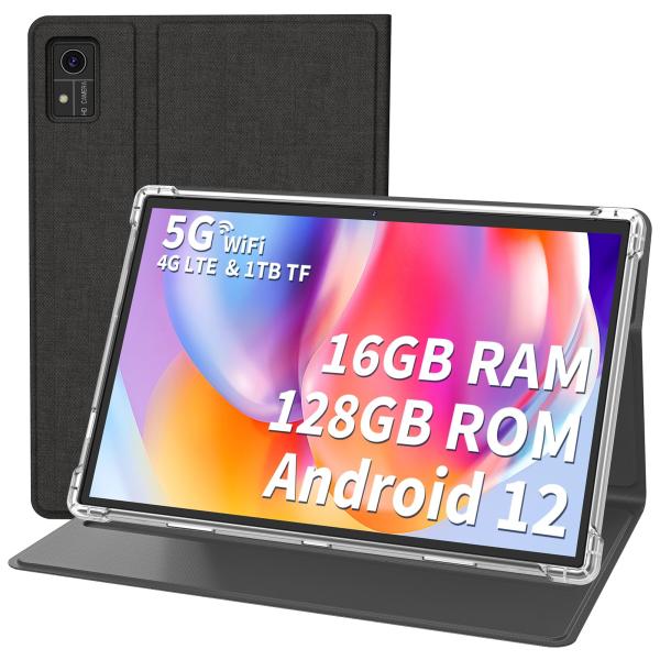 Android Tablet 10 inch, 16GB RAM 128GB ROM, 1TB Ex...