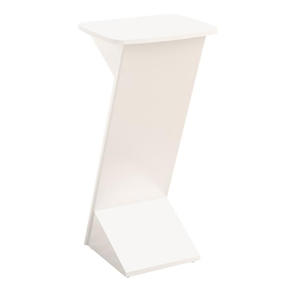 受付台 無人受付 インフォメーションカウンター 電話台 演台 高さ100cm ホワイト IS-483...