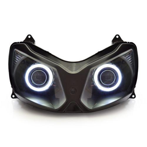 Demoneyes デーモンアイ HID プロジェクター LED ヘッドライトユニット ホワイト カ...