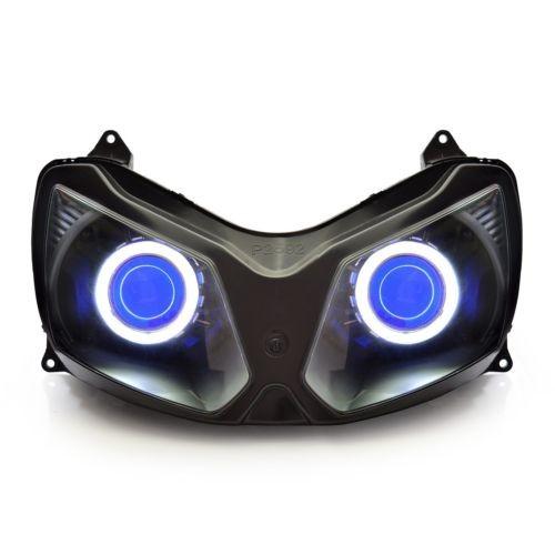 Demoneyes デーモンアイ HID プロジェクター LED ヘッドライトユニット ブルー カワ...