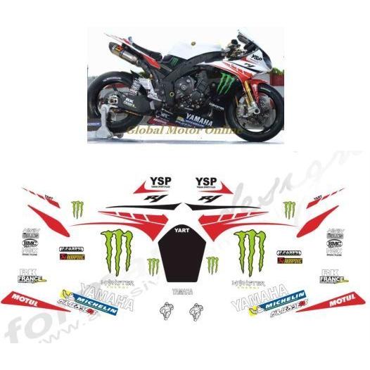 グラフィック デカール ステッカー 車体用 / ヤマハ YZF-R1 / レプリカ モンスターエナジ...