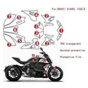 グラフィック デカール ステッカー 車体用 / Ducati Diavel 1260 1260S ドゥカティ ディアベル 防水 傷防止 保護用 透明 フィルム｜ltandpjapan