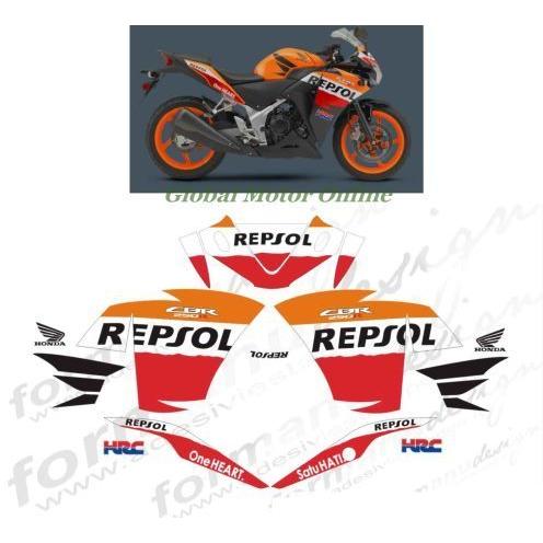グラフィック デカール ステッカー 車体用 / ホンダ CBR250R / レプリカ REPSOL ...