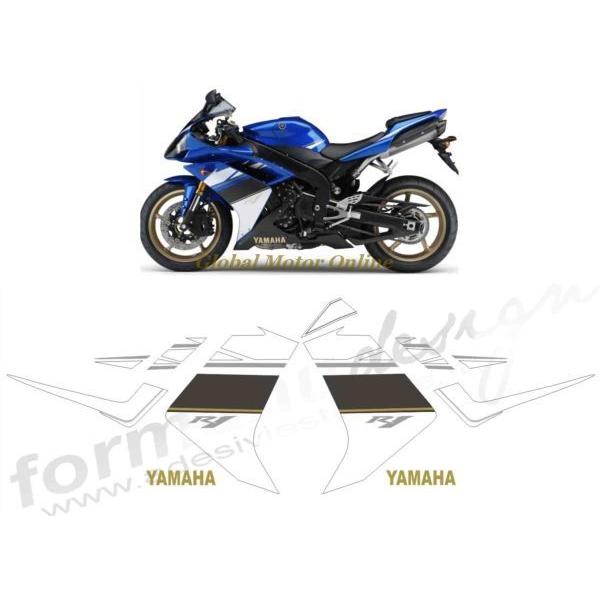 グラフィック デカール ステッカー 車体用  / ヤマハ YZF-R1 2008 BLUE  レスト...