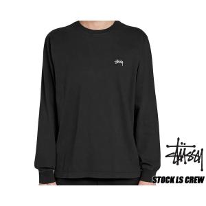 ステューシー LS Tシャツ STUSSY STOCK LS CREW BLACK TEE 1140136 クルーネック ロンT｜ltd-online