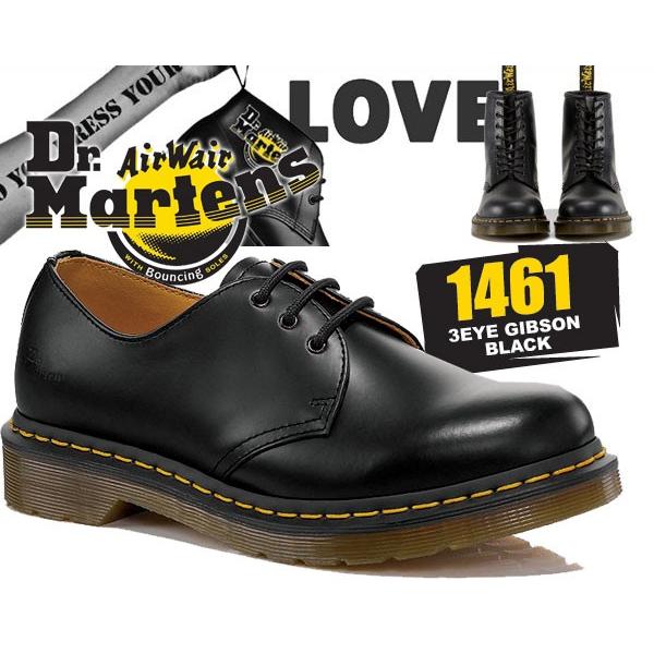 ドクターマーチン 3ホール 1461 ブラック Dr.Martens 3EYE GIBSON BLA...