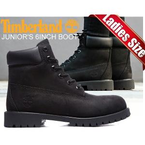 ティンバーランド レディース ブーツ TIMBERLAND JUNIOR'S 6INCH BOOT black/black 12907 ウィメンズ 6インチ ブーツ ブラック TIMBERLAND｜ltd-online