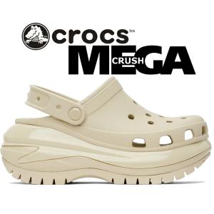 クロックス クラシック メガクラッシュ クロッグ crocs CLASSIC MEGA CRUSH CLOG BONE 207988-2y2 ボーン 厚底 プラットフォーム サンダル ミュール ベージュ｜ltd-online