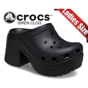 クロックス サイレン クロッグ crocs SIREN CLOG BLACK 208547-001 レディース ミュール サンダル 厚底 ブラック ハイヒール｜ltd-online