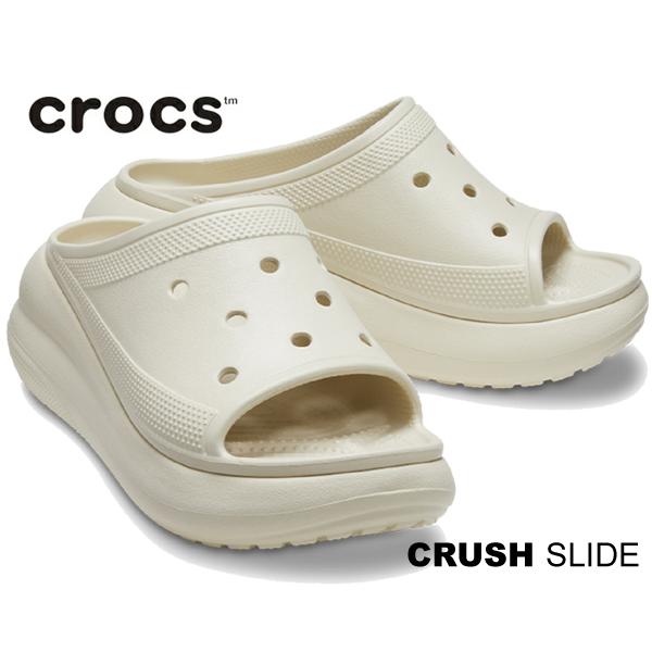クロックス クラッシュ スライド crocs CRUSH SLIDE BONE 208731-2y2...
