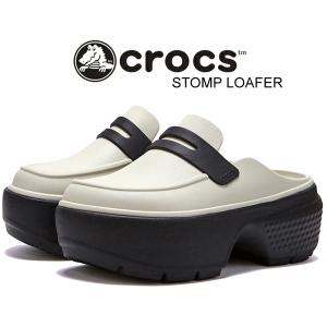 クロックス ストンプ ローファー crocs STOMP LOAFER LINEN BLACK 209937-1hr リンネ ブラック 厚底 クロッグ ミュール スリッポン