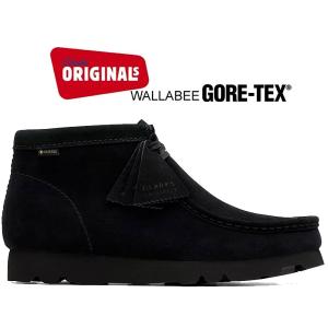 クラークス ワラビーブーツ ゴアテックス CLARKS WALLABEE BOOT GORE-TEX BLACK SUEDE 26173318 ブラック スエード スウェード GTX 防水