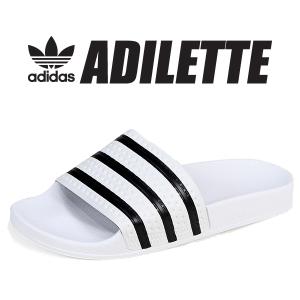 アディダス アディレッタ adidas ADILETTE WHITE/CBLACK/WHITE 280648 サンダル スポーツ シャワー パウダー ホワイト ブラック スライド