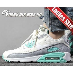 ナイキ ウィメンズ エアマックス 90 NIKE WMNS AIR MAX 90 sail/white-wolf grey 325213-140 スニーカー AM90 クリーム グリーン｜ltd-online