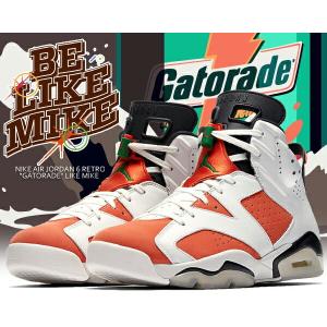 ナイキ エアジョーダン 6 NIKE AIR JORDAN 6 RETRO "GATORADE" summit white/team orange-black 384664-145 LIKE MIKE ジョーダン VI ゲータレード スニーカー｜ltd-online