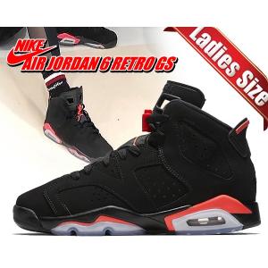 ナイキ エアジョーダン 6 GS NIKE AIR JORDAN 6 RETRO(GS) black/infrared 384665-060 スニーカー レディース ガールズ ウィメンズ AJ VI インフラレッド｜ltd-online