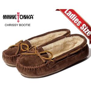 ミネトンカ キャリー スリッパー MINNETONKA CALLY SLIPPER CHOCOLATE レディース モカシン シューズ スエード ボア 4012 チョコレート｜ltd-online