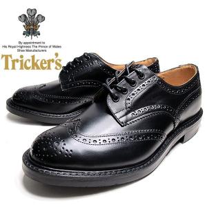 トリッカーズ カントリーシューズ TRICKER'S M5633 10 COUNTRY BOURTON BLACK バートン フルブローグ 紳士靴 ブラック 黒 カーフレザー ダイナイトソール｜ltd-online