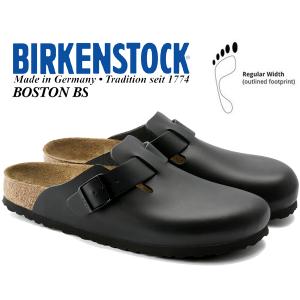 ビルケンシュトック ボストン BS BIRKENSTOCK BOSTON BS (REGULAR FIT) BLACK 0060191 レギュラーフィット サンダル ミュール レザー ブラック クロッグ｜ltd-online