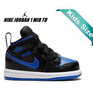 ナイキ ジョーダン 1 ミッド トドラー NIKE JORDAN 1 MID (TD) black/hyper royal-white 640735-068 スニーカー AJ1 キッズ シューズ 子供靴 ロイヤル｜ltd-online