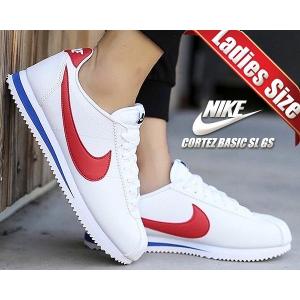 ナイキ コルテッツ ベーシック ガールズ NIKE CORTEZ BASIC SL(GS) whit...