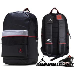 ナイキ ジョーダン レトロ 4 バックパック NIKE JORDAN RETRO 4 BACKPACK BLACK/WOLF GREY 9a0280-kg5 ブラック レッド AJ4 BRED｜ltd-online