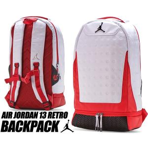 ナイキ ジョーダン 13 バックパック NIKE JORDAN 13 RETRO BACKPACK WHITE/RED 9a1898-001 リュック AJXIII カバン バッグ PCスリーブ｜ltd-online