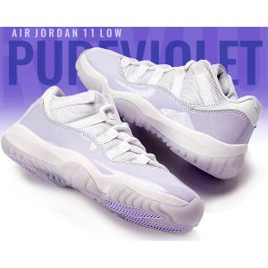 ナイキ ウィメンズ エアジョーダン 11 ロー NIKE WMNS AIR JORDAN 11 RETRO LOW white/pure violet-white ah7860-101 ピュアバイオレット AJXI｜ltd-online