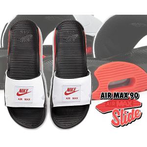 ナイキ エアマックス 90 スライド NIKE AIR MAX 90 SLIDE black/white-chile red bq4635-003 サンダル メンズ AM90 SANDAL ブラック ホワイト レッド スニーカー｜ltd-online