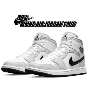 エア ジョーダン 1 NIKE WMNS AIR JORDAN MID grey fog/black-white