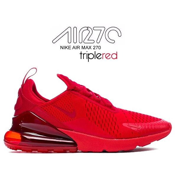 ナイキ エアマックス 270 NIKE AIR MAX 270 TRIPLE RED univers...