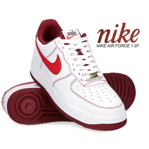 ナイキ エアフォース 1 07 NIKE AIR FORCE 1 07 white/university red
