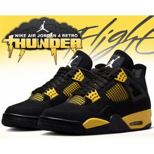 ナイキ エアジョーダン 4 レトロ NIKE AIR JORDAN 4 RETRO THUNDER ...