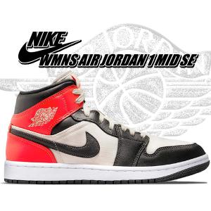 エア ジョーダン 1 NIKE WMNS AIR JORDAN MID SYRACUSE white/habanero