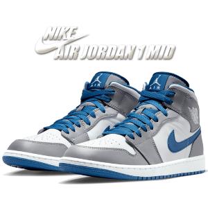 ナイキ エアジョーダン 1 ミッド NIKE AIR JORDAN 1 MID cement grey/white-true blue dq8426-014 スニーカー セメントグレー トルゥーブルー ホワイト AJ1