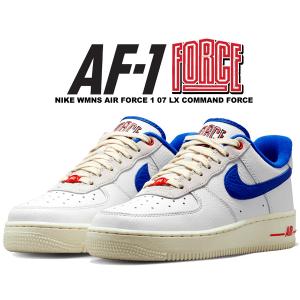 ナイキ ウィメンズ エアフォース 1 07 ラックス NIKE WMNS AIR FORCE 1 07 LX COMMAND FORCE summit white/hyper royal dr0148-100 レディース コマンドフォース｜ltd-online