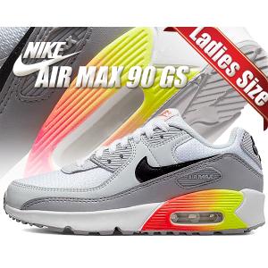 ナイキ エアマックス 90 ガールズ NIKE AIR MAX 90 GS wolf grey/bl...