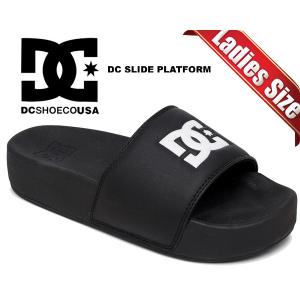 ディーシーシューズ スライド プラットフォーム ウィメンズ DC SHOES DC SLIDE PLATFORM BLACK/BLACK/WHITE dw231013-blw レディース サンダル 厚底 ブラック｜LTD Online