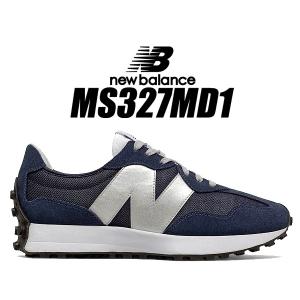 ニューバランス 327 NEW BALANCE MS327MD1 Width D NAVY ネイビー シルバー リフレクター スニーカー｜ltd-online