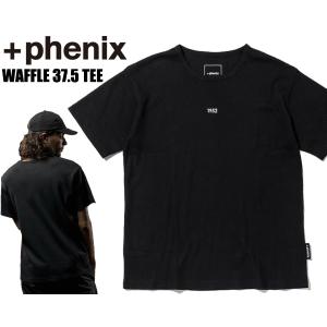 プラスフェニックス ワッフル 37.5 Tシャツ +phenix WAFFLE 37.5 TEE BLACK pot-23002-sn90 ブラック インナー 体温調整サポート T-shirts｜ltd-online