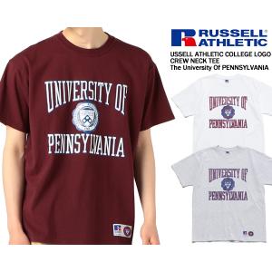 ラッセル アスレチック ユニバーシティ オブ ペンシルバニア Tシャツ RUSSELL ATHLETIC COLLEGE LOGO CREW NECK TEE The University Of Pennsylvania rc-23005｜ltd-online