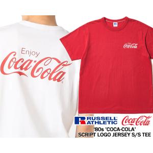 ラッセル アスレチック コカ・コーラ Tシャツ RUSSELL ATHLETIC Coca-Cola ATHLETIC TEE rc-23501-cc コラボ ホワイト レッド Coke is it｜ltd-online