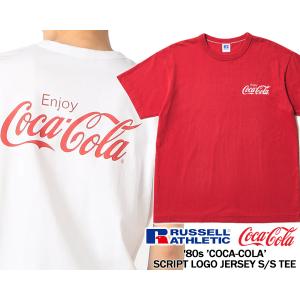 ラッセル アスレチック コカ・コーラ Tシャツ RUSSELL ATHLETIC Coca-Cola ATHLETIC TEE rc-23501-cc コラボ ホワイト レッド Coke is it